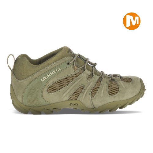 Merrell Cham 8 Stretch Tactical Sicherheitsschuhe Herren Olivgrün [DE-DLZVB]